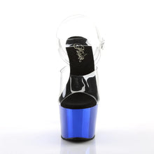 Load image into Gallery viewer, Tacones Pleaser ADORE-708 Transparente Azul Cromo