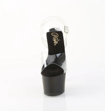 Load image into Gallery viewer, Tacones Pleaser ADORE-708 Transparente Negro Mate
