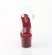 Load image into Gallery viewer, Tacones Pleaser ADORE-708 Transparente Burdeos