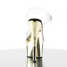 Load image into Gallery viewer, Tacones Pleaser ADORE-708 Transparente Dorado Cromo