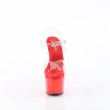 Load image into Gallery viewer, Tacones Pleaser ADORE-708 Transparente Matching Rojo