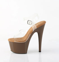 Load image into Gallery viewer, Tacones Pleaser ADORE-708 Transparente Moca