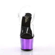 Load image into Gallery viewer, Tacones Pleaser ADORE-708 Transparente Morado Cromo