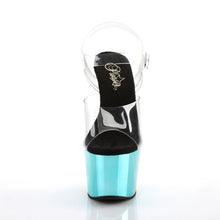 Load image into Gallery viewer, Tacones Pleaser ADORE-708 Transparente Turquoise Cromo