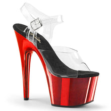 Load image into Gallery viewer, Tacones Pleaser ADORE-708 Transparente Rojo Cromo