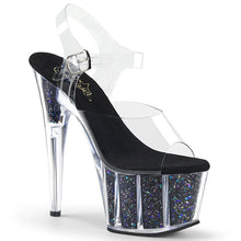 Load image into Gallery viewer, Tacones Pleaser ADORE-708CG Transparente Negro Confetti