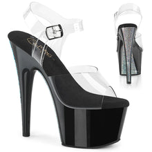 Load image into Gallery viewer, Tacones Pleaser ADORE-708CRS-2 Transparente Negro Plata