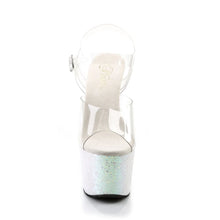 Load image into Gallery viewer, Tacones Pleaser ADORE-708LG Transparente Opal Purpurina