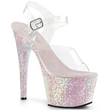 Load image into Gallery viewer, Tacones Pleaser ADORE-708LG Transparente Opal Purpurina