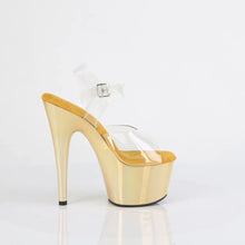 Load image into Gallery viewer, Tacones Pleaser ADORE-708LQ Transparente Liquid Dorado