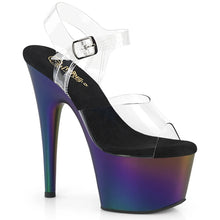 Load image into Gallery viewer, Tacones Pleaser ADORE-708MCH Transparente Morado Verde