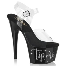 Carregar imagem no visualizador da galeria, Tacones Pleaser ADORE-708TIP-02 Transparente Negro Plata