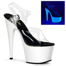 Carregar imagem no visualizador da galeria, Tacones Pleaser ADORE-708UV Transparente Neon Blanco
