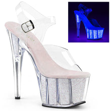 Carregar imagem no visualizador da galeria, Tacones Pleaser ADORE-708UVG Transparente Neon Opal