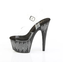 Cargar imagen en el visor de la galería, Tacones Pleaser ADORE-708WFRS Transparente Negro Plata
