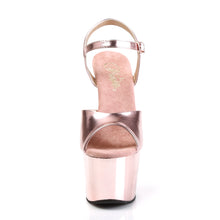 Load image into Gallery viewer, Pleaser ADORE-709 Heels - Rose Gold Metallic PU / Rose Gold Chrome