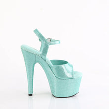 Load image into Gallery viewer, Tacones Pleaser ADORE-709GP Aguamarina Purpurina Charol
