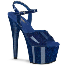 Cargar imagen en el visor de la galería, Tacones Pleaser ADORE-709GP Navy Azul Purpurina