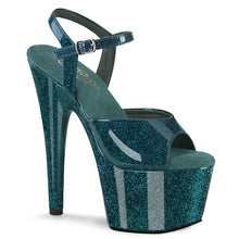 Cargar imagen en el visor de la galería, Tacones Pleaser ADORE-709GP Teal Purpurina Charol