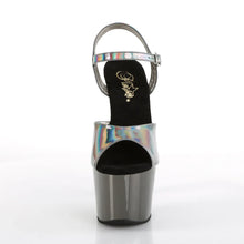 Load image into Gallery viewer, Tacones Pleaser ADORE-709HGCH Pewter Hologram Cromo