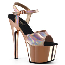 Load image into Gallery viewer, Tacones Pleaser ADORE-709HGCH Oro Rosa Hologram