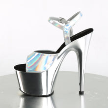Load image into Gallery viewer, Tacones Pleaser ADORE-709HGCH Plata Hologram Cromo