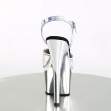 Load image into Gallery viewer, Tacones Pleaser ADORE-709HGCH Plata Hologram Cromo