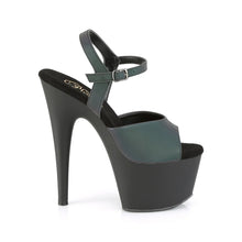Cargar imagen en el visor de la galería, Tacones Pleaser ADORE-709REFL Verde Reflective Negro