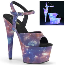 Cargar imagen en el visor de la galería, Tacones Pleaser ADORE-709REFL Morado Azul Reflective
