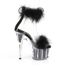 Cargar imagen en el visor de la galería, Tacones Pleaser ADORE-724F Transparente Negro Fur