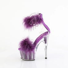Cargar imagen en el visor de la galería, Tacones Pleaser ADORE-724F Transparente Morado Fur