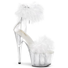 Cargar imagen en el visor de la galería, Tacones Pleaser ADORE-724F Transparente Blanco Fur
