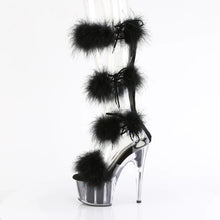 Cargar imagen en el visor de la galería, Tacones Pleaser ADORE-728F Transparente Negro Fur