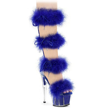 Cargar imagen en el visor de la galería, Tacones Pleaser ADORE-728F Transparente Royal Azul