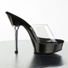 Cargar imagen en el visor de la galería, Tacones Pleaser ALLURE-601 Transparente Negro