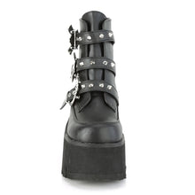 Load image into Gallery viewer, Botines Demonia ASHES-55 Negro Piel vegana