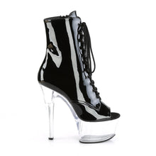 Carregar imagem no visualizador da galeria, Tacones Pleaser ASPIRE-1021 Negro Charol Transparente