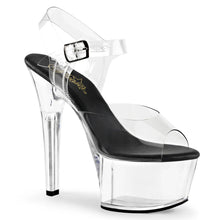 Cargar imagen en el visor de la galería, Tacones Pleaser ASPIRE-608 Transparente Negro