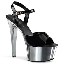 Carregar imagem no visualizador da galeria, Tacones Pleaser ASPIRE-609 Negro Charol Plata