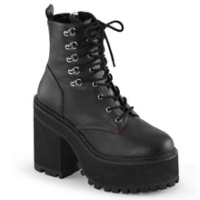 Load image into Gallery viewer, Botines Demonia ASSAULT-100 Negro Piel vegana