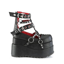 Load image into Gallery viewer, Botines Demonia BEAR-28 Negro Piel vegana