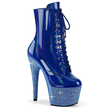 Load image into Gallery viewer, Tacones Pleaser BEJEWELED-1020-7 Azul Holo Charol