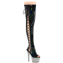 Load image into Gallery viewer, Tacones Pleaser BEJEWELED-3052HG-7 Negro Holo Charol