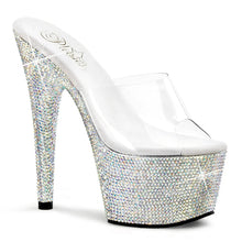 Load image into Gallery viewer, Tacones Pleaser BEJEWELED-701DM Transparente Plata