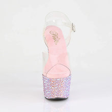 Load image into Gallery viewer, Tacones Pleaser BEJEWELED-708MS Transparente B. Rosa