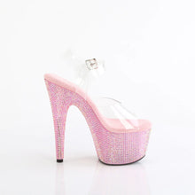 Load image into Gallery viewer, Tacones Pleaser BEJEWELED-708RRS Transparente B. Rosa