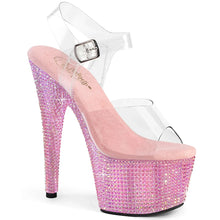 Load image into Gallery viewer, Tacones Pleaser BEJEWELED-708RRS Transparente B. Rosa
