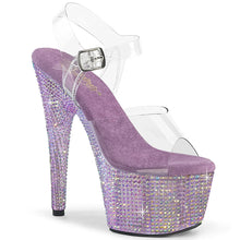 Load image into Gallery viewer, Tacones Pleaser BEJEWELED-708RRS Transparente Lavanda