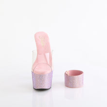Load image into Gallery viewer, Pleaser BEJEWELED-712RS Heels - Clear / Pink Multicolor Rhinestones