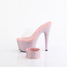 Load image into Gallery viewer, Pleaser BEJEWELED-712RS Heels - Clear / Pink Multicolor Rhinestones